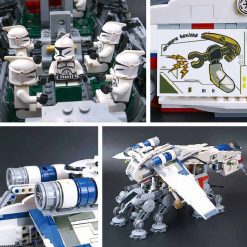 Star Wars Republic Dropship AT OT Walker 10195 1788Pcs Building Blocks Kids Toy 81055 05053 19014 Star Wars Republic Dropship AT OT Walker 05053 10195 Building Blocks