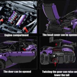 Aston Martin Vantage GT3 Technic C001 Super Race Car 3850Pcs Building Blocks Bricks Kids Toy Gift Aston Martin Vantage GT3 Technic C001 Super Race Car 3850Pcs Building Blocks Bricks Kids Toy Gift - Image 2