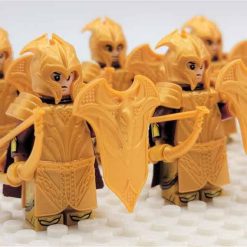 Lord Of The Rings Hobbit Mirkwood Elves Heavy Archer Army 22 Brick Figures King Thranduil Free Horse Kids Toy Gift - Image 3
