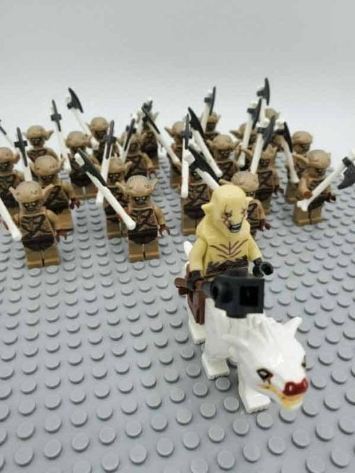 Lord Of The Rings Hobbit Azrogs Goblin Uruk Hai Orc Army 22 Brick ...