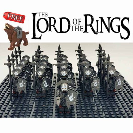 Lord Of The Rings Hobbit Uruk Hai Heavy Pike Orc Army 22 Brick Figures ...
