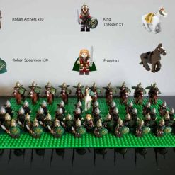 Lord Of The Rings Hobbit Rohan Battalion Army 63 Brick Figures King Theoden Free Horse Kids Toy Gift - Image 2