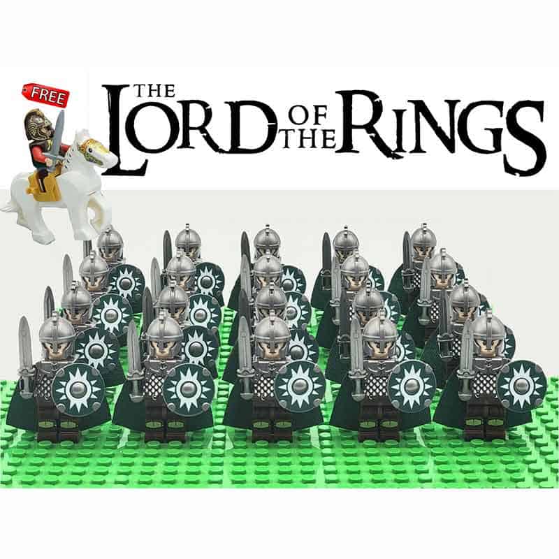 Lord Of The Rings Hobbit Rohan Royal Sword Army 22 Brick Figures King Theoden Free Horse Kids Toy Gift Minifigures Lord of the rings The Hobbit Rohan royal sword army king theoden Kids Toy gift