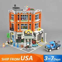corner garage 10264 15042 Creator street view modular building blocks kids toy