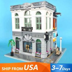 10251 Brick Bank Lepin 15001 Ideas Creator Street View Modular Building Blocks Kids Toys