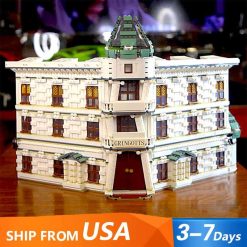 Harry Potter Gringotts Bank 032101 MORK MOC Diagon Alley Ideas Creator Building blocks Kids Toy