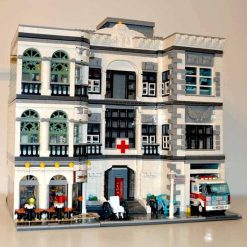 JIESTAR hospital 89135 City Street View Ideas Creator Building Blocks Kids Toys