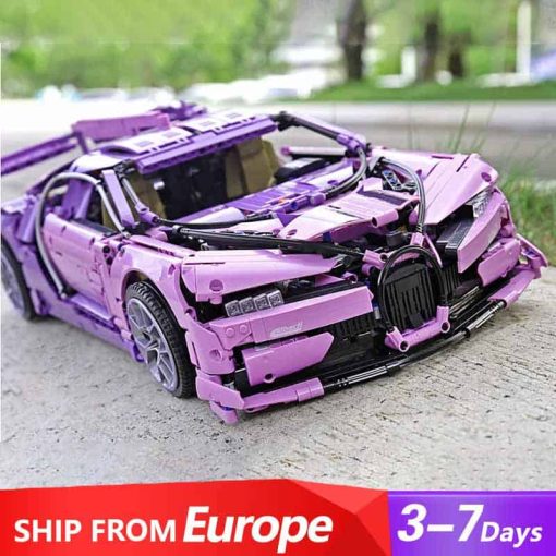 Technic Racing Purple Bugatti Chiron Technic Super Purple Race Car 0016 Hyper Car 3607Pcs ...