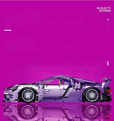Technic Racing Purple Bugatti Chiron Technic Super Purple Race Car 0016 Hyper Car 3607Pcs ...