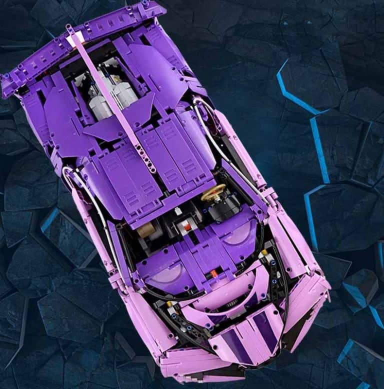 Technic Racing Purple Bugatti Chiron Technic Super Purple Race Car 0016 Hyper Car 3607Pcs ...