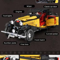 Mould King 13080 Bugatti T50 Vintage Race Car Technic 3564Pcs Building Blocks Bricks Kids Toy Mould King 13080 Bugatti T50 Vintage Race Car Technic 3564Pcs Building Blocks Bricks Kids Toy - Image 2