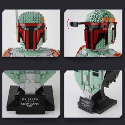 Mould King Star Wars Book Of Boba Fett Bust Figure Mandalorian 21021 Ideas Creator Expert Series 1268Pcs Building Blocks Kids Toy Gift Mould King Star Wars Book Of Boba Fett Bust Figure Mandalorian 21021 Ideas Creator Expert Series 1268Pcs Building Blocks Kids Toy Gift - Image 4