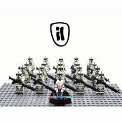 Minifigures Star Wars Mandalorian Jedi Shaak Ti Kamino Army Kids Dolls Toy