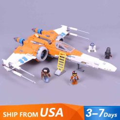 Star wars Mandalorian Poe Damerons X wing Star Fighter 75273 60019 King Lepin Space ship building blocks kids toy