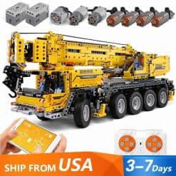 Mould King 13107 Mobile Crane MK II Technic Construction Truck Vehicle Building Blocks Kids Toys