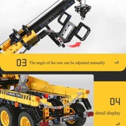 Mould King 17011 Tow Truck Technic High Tech Crane 1250Pcs Building Blocks Bricks Kids Toy Gift Mould King 17011 Tow Truck Technic Crane Building Blocks Kids Toys