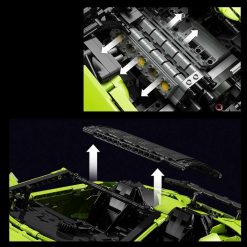 Super 18K Lamborghini Huracan Evo Spyder K131 Race Hyper Car Technic 3229Pcs Building Blocks Kids Toy Gift Super 18K Lamborghini Huracan Evo Spyder K131 Race Hyper Car Technic 3229Pcs Building Blocks Kids Toy Gift - Image 6