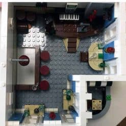 Queen's Bar Music Club Jiestar 89110 Bricktoria City Street View Ideas Creator Expert Series 3656Pcs Modular Building Blocks Kids Toy Gift JIESTAR 89110 Bricktoria Queens Bar Music Club Ideas Creator Series Street View modular Building Blocks Kids Toys