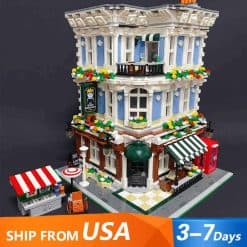 JIESTAR 89110 Bricktoria Queens Bar Music Club Ideas Creator Series Street View modular Building Blocks Kids Toys