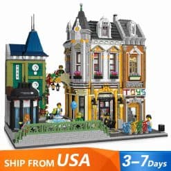 JIESTAR 89112 Toy Store AFOL Square City Street View Ideas Creator Modular Building Blocks Kids Toys