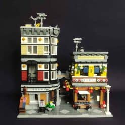 JIESTAR 89127 Sushi Corner Shop City Street View Ideas Creator Modular Building Blocks Kids Toys