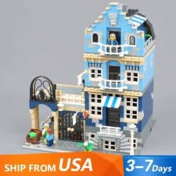 Market Street 10190 Lepin 15007 Modular Street View Ideas Creator Building Blocks Kids Toys