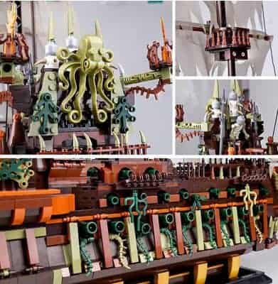 Mould King 13138 Pirates Of The Caribbean Flying Dutchman Davy Jones ...