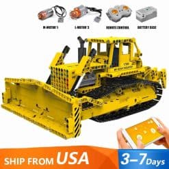 Mould King 17027 Bulldozer Caterpillar D8K MOC 74666 Construction Vehicle Technic Remote Control Building Blocks Kids Toys
