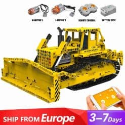 Mould King 17027 Bulldozer Caterpillar D8K MOC 74666 Construction Vehicle Technic Remote Control Building Blocks Kids Toys
