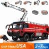 Mould King 19004 Airport Crash Tender Pneumatic Rescue Vehicle Technic MOC 446 Building Blocks Kids Toy