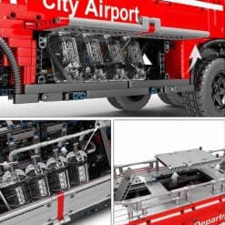 Mould King 19004 Airport Crash Tender Pneumatic Rescue Vehicle Technic MOC-4446 Remote Control 6653Pcs Building Blocks Bricks Kids Toy Gift Mould King 19004 Airport Crash Tender Pneumatic Rescue Vehicle Technic MOC 446 Building Blocks Kids Toy