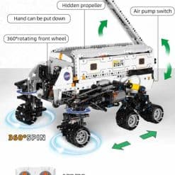 Mould King 21014 Mars Explorer Vehicle NASA Remote Control Technic Ideas Creator 1608Pcs Building Blocks Kids Toy Gift Mould King 21014 Mars Explorer NASA vehicle Technic Ideas Creator RC Building Blocks Kids Toys