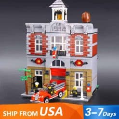 LEGO 10197 Fire brigade Lepin 15004 King 84004 City Street View Ideas Creator Modular Building Blocks Kids Toy