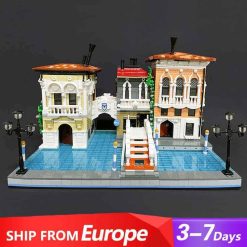 Jiestar 89122 The Little Venice City Street View Ideas Creator Modular Building Blocks Kids Toys