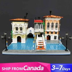 Jiestar 89122 The Little Venice City Street View Ideas Creator Modular Building Blocks Kids Toys