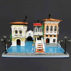 Jiestar 89122 The Little Venice City Street View Ideas Creator Modular Building Blocks Kids Toys