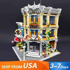 Jiestar 89134 Corner Police Station City Street View Ideas Creator Modular Building Blocks Kids Toy