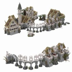 Lord of the Rings Hobbit Rivendell MOC-62284 Elf City Complete Edition 21108Pcs Modular Building Blocks Kids Toy Gift Lord of the rings hobbit Rivendell MOC-62284 Elf City Modular Building Blocks Kids Toy