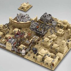 Star Wars Mandalorian Tatooine Mos Eisley City With Space Port MOC-76005 UCS 28880Pcs Modular Building Blocks Kids Toy Gift MOC-76005 Star Wars Mandalorian Mos Eisley Tatooine City Modular Building Blocks Kids Toy Gift