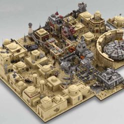 Star Wars Mandalorian Tatooine Mos Eisley City With Space Port MOC-76005 UCS 28880Pcs Modular Building Blocks Kids Toy Gift MOC-76005 Star Wars Mandalorian Mos Eisley Tatooine City Modular Building Blocks Kids Toy Gift