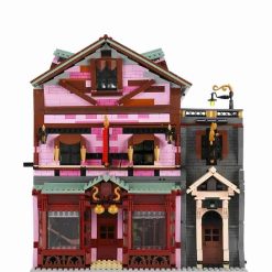 Mould King 16039 Harry Potter Quick Pitch Supplies Quidditch Shop With Lights Building Blocks Bricks Kids Toy