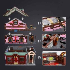 Mould King 16039 Harry Potter Quick Pitch Supplies Quidditch Shop With Lights Building Blocks Bricks Kids Toy