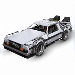 JieStar 92004 Back to the Future 1985DMC-12 DeLorean Time Machine Car Building Blocks Kids Toy