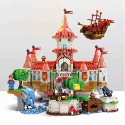 LQS 67601 Super Mario Castle Peach Castle Ideas Creator Series Building Blocks Kids Toy