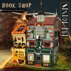 Harry Potter Mould King 16040 Magic Book Shop Flourish and Blotts Modular Building Blocks Bricks Kids Toy