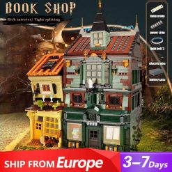 Harry Potter Mould King 16040 Magic Book Shop Flourish and Blotts Modular Building Blocks Bricks Kids Toy