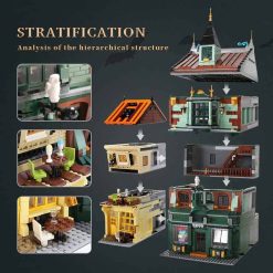 Mould King 16040 Harry Potter Magic Book Shop Flourish and Blotts 3468Pcs Modular Building Blocks Bricks Kids Toy Gift Harry Potter Mould King 16040 Magic Book Shop Flourish and Blotts Modular Building Blocks Bricks Kids Toy