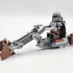 Star Wars Mandalorian Baby Yoda Custom Speeder Bike with Brick Figures Kids Toys Gift Din Djarin Baby Yoda Speeder Bike Star Wars Mandalorian Minifigures