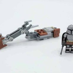 Star Wars Mandalorian Baby Yoda Custom Speeder Bike with Brick Figures Kids Toys Gift Din Djarin Baby Yoda Speeder Bike Star Wars Mandalorian Minifigures
