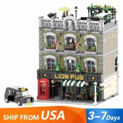 JieStar 89107 Lion Pub Modular Street View Building Blocks